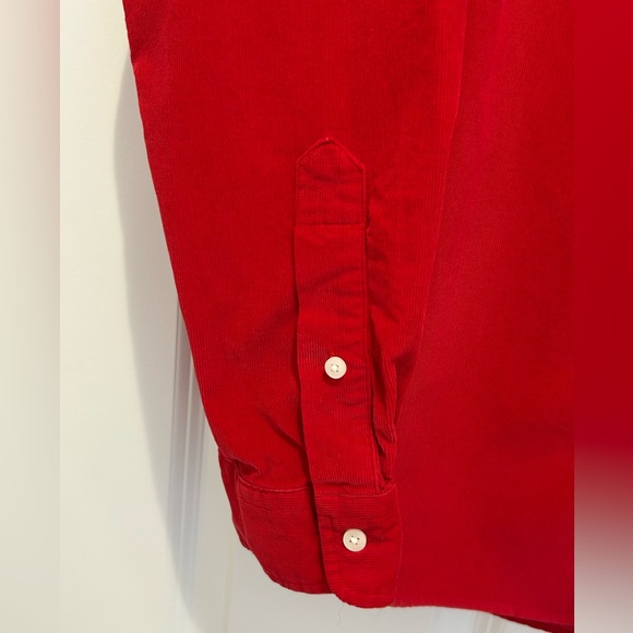 Polo by Ralph Lauren Men's Red Pin Wale Corduroy Shirt L - Picture 5 of 9